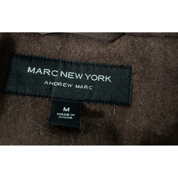 Marc New York Anthony Marc Womens Knit Brown Double Breasted Jacket Coat M - Picture 10 of 11
